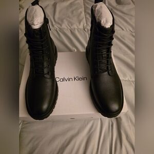 Calvin Klein Men's Sleek Black Boots